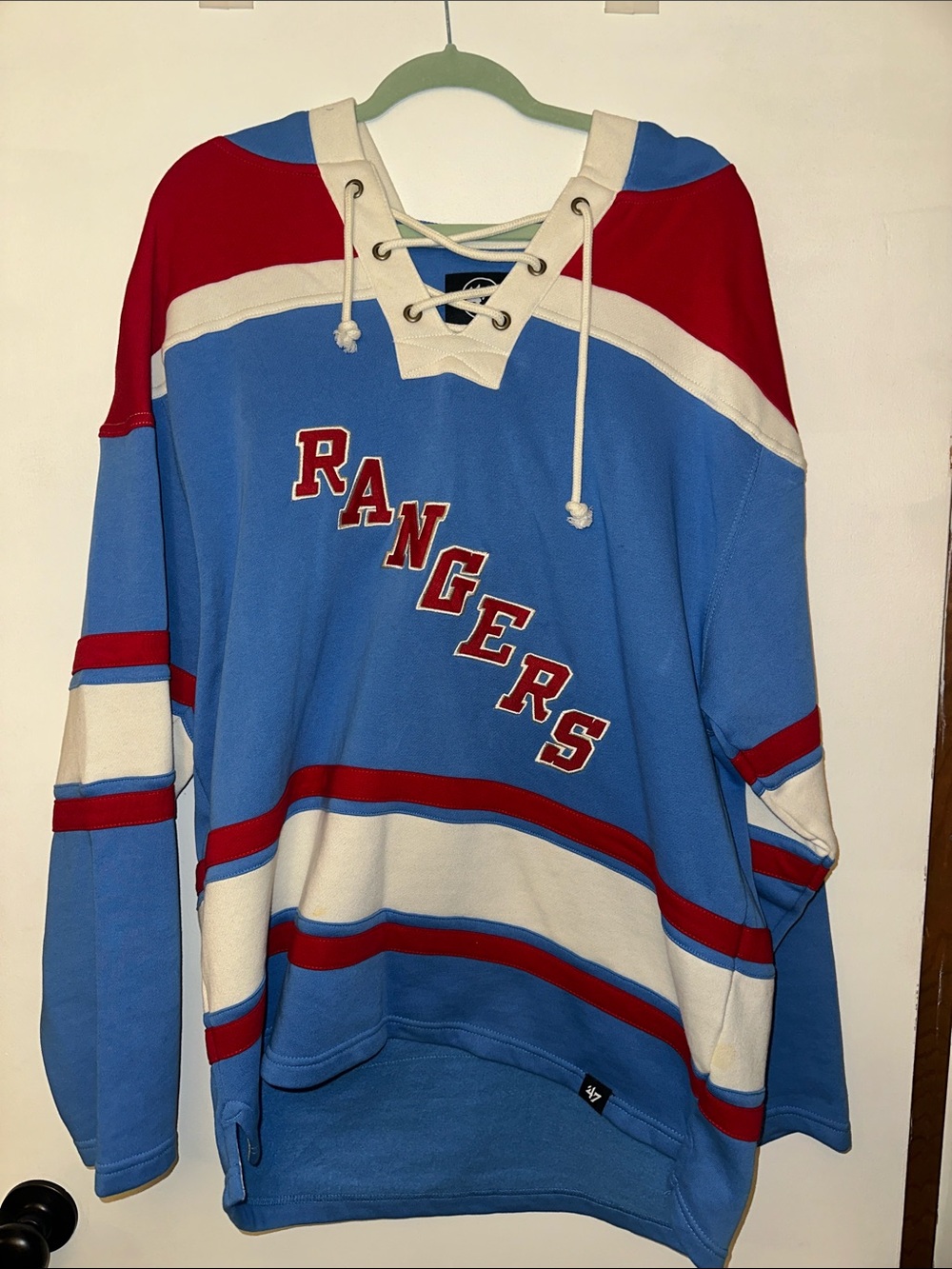 🏒 NY Rangers Centennial Superior Lacer Hoodie